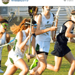 An Instagram screenshot of Taylor playing lacrosse.